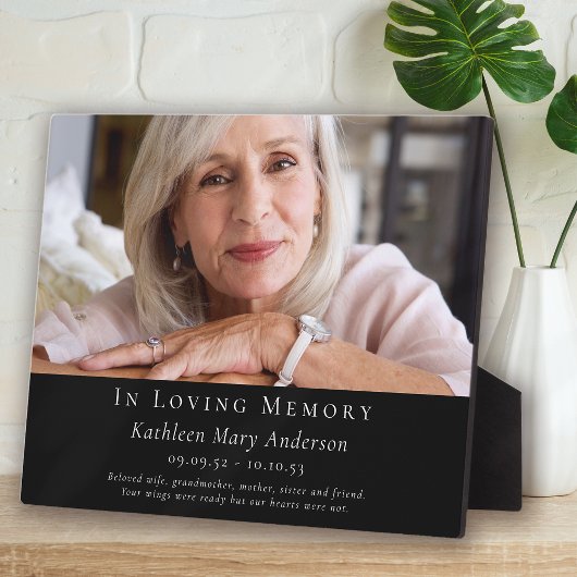愛する人の記憶に 黒い写真 追悼記念 フォトプラーク