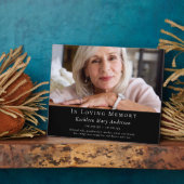 愛する人の記憶に 黒い写真 追悼記念 フォトプラーク (側面)