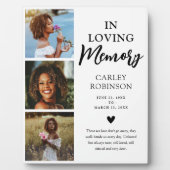 愛する人の記憶に 3枚の写真の追悼記念 フォトプラーク (正面)