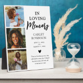 愛する人の記憶に 3枚の写真の追悼記念 フォトプラーク (側面)