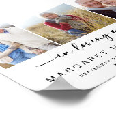 愛する人の記憶に | 3枚の写真を偲ぶプリント ポスター (角)