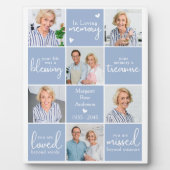 愛する人の記憶に 6枚の写真を飾る オーダーメイド 追悼記念プレート フォトプラーク (正面)