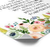 愛する人の記憶に Wedding Memorial テーブルサイン v6 ポスター (角)