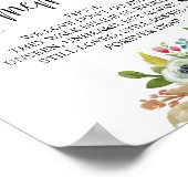 愛する人の記憶に Wedding Memorial テーブルサイン v9 ポスター (角)