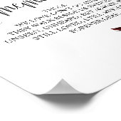 愛する人の記憶に Wedding Memorial Table Sign v10 ポスター (角)