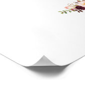 愛する人の記憶に Wedding Memorial Table Sign v12 ポスター (角)