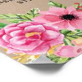 愛する人の記憶に Wedding Memorial Table Sign v12 ポスター (角)