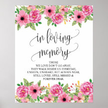 愛する人の記憶に Wedding Memorial Table Sign v12
