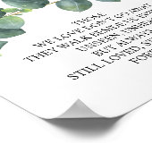 愛する人の記憶に Wedding Memorial Table Sign v15 ポスター (角)