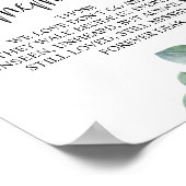 愛する人の記憶に Wedding Memorial Table Sign v17 ポスター (角)