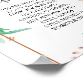 愛する人の記憶に Wedding Memorial Table Sign v2 ポスター (角)