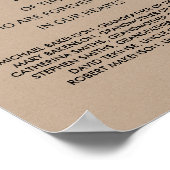 愛する人の記憶に Wedding Memorial Table Sign v2 ポスター (角)