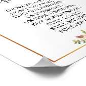 愛する人の記憶に Wedding Memorial Table Sign v3 ポスター (角)