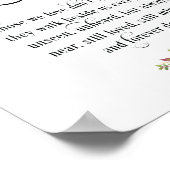 愛する人の記憶に Wedding Memorial Table Sign v5 ポスター (角)