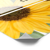 愛する人の記憶の写真ひまわりウェルカムサイン ポスター (角)