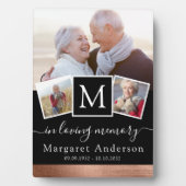 愛する人の記憶の写真コラージュ葬儀追悼 フォトプラーク (正面)