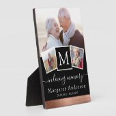 愛する人の記憶の写真コラージュ葬儀追悼 フォトプラーク (側面)