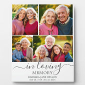 愛する人の記憶の写真コラージュ追悼記念品 フォトプラーク (正面)