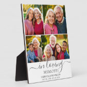 愛する人の記憶の写真コラージュ追悼記念品 フォトプラーク (側面)