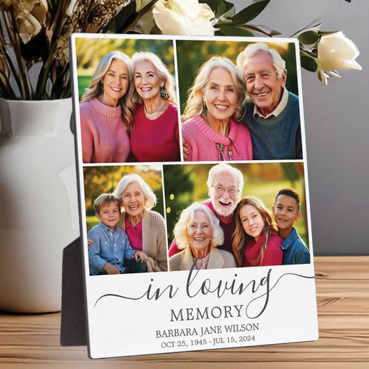 愛する人の記憶の写真コラージュ追悼記念品 フォトプラーク