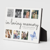 愛する人の記憶の写真コラージュ バタフライ 記念品 フォトプラーク (側面)