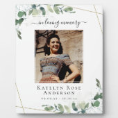 愛する人の記憶の写真 葬儀 ユーカリ記念 フォトプラーク (正面)