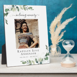 愛する人の記憶の写真 葬儀 ユーカリ 追悼記念 フォトプラーク