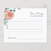 愛する人の記憶を共有する優しい言葉の葬儀出席カード (正面)