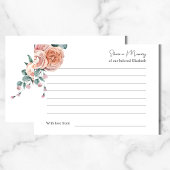 愛する人の記憶を共有する優しい言葉の葬儀出席カード