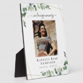 愛する人の記憶を称えて フォト ユーカリ 追悼記念 フォトプラーク (側面)