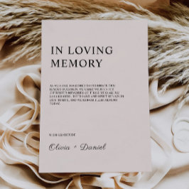 愛する人の記憶を称えるウェディングサイン 招待状