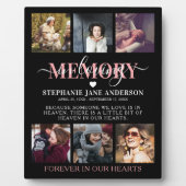 愛する人の記憶を称えるエレガントな写真コラージュ記念品 フォトプラーク (正面)