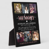 愛する人の記憶を称えるエレガントな写真コラージュ記念品 フォトプラーク (側面)