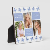 愛する人の記憶を称えるフォトコラージュ バタフライ メモリアル フォトプラーク (正面)