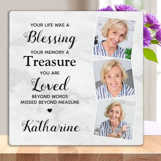 愛する人の記憶を称える特別な写真記念プレート フォトプラーク