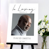 愛する人の記憶を称える葬儀用ミニマル写真 ポスター