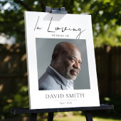 愛する人の記憶を称える葬儀用ミニマル写真 ポスター