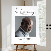 愛する人の記憶を称える葬儀用ミニマル写真 ポスター