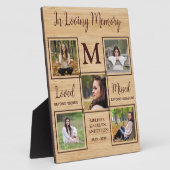 愛する人の記憶を胸に留める写真コラージュ　愛を込めて フォトプラーク (側面)