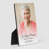 愛する人の記憶を胸に 家族の記念品 悲しみを癒す フォトプラーク (側面)