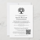 愛する人の記憶を込めたツリーポッド葬儀 招待状 (正面)