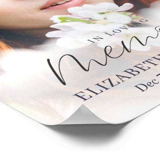 愛する人の記憶を雲に捧げる 現代の写真 ポスター (角)