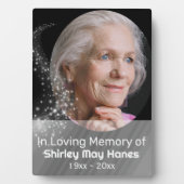 愛する人の記憶 星屑メモリアルオーバル写真 フォトプラーク (正面)