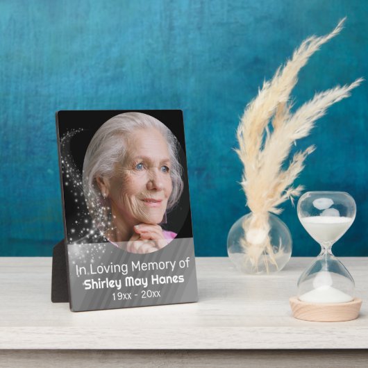 愛する人の記憶 星屑メモリアルオーバル写真 フォトプラーク (側面)