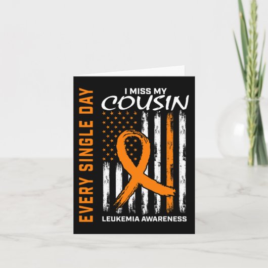 愛する人の記憶 贈り物 いとこ 白血病 認識 カード (正面)