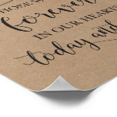 愛する人の記憶 追悼 結婚式 記念看板 ポスター (角)