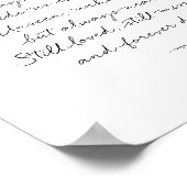 愛する人の追悼に捧ぐ　葬儀　ブラック ポスター (角)