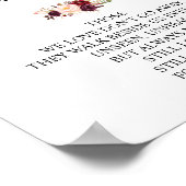 愛する人の追悼 ウェディングメモリアルテーブルサイン ポスター (角)