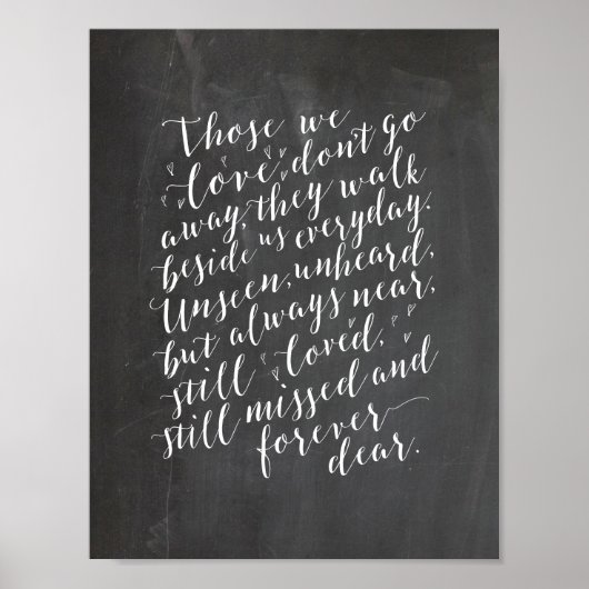 愛する人の追悼 ウェディングメモリアル、葬儀、ラスティックスタイル ポスター (正面)