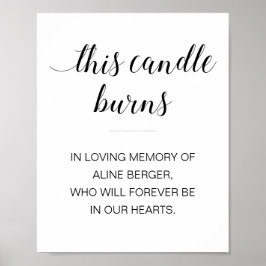 愛する人の追悼 キャンドルが灯る ポスター